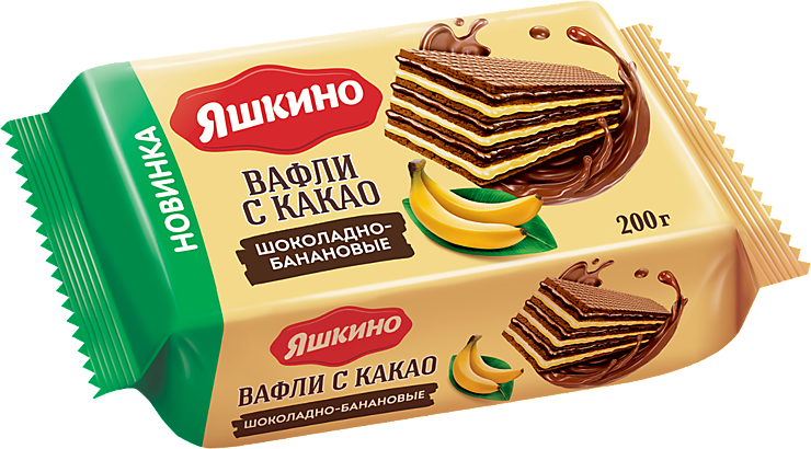 ваф.яшкино с какао 200г шоколадно-банановые