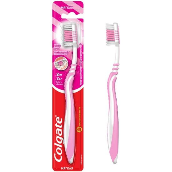 зубная щетка colgate зиг заг забота о деснах мягкая