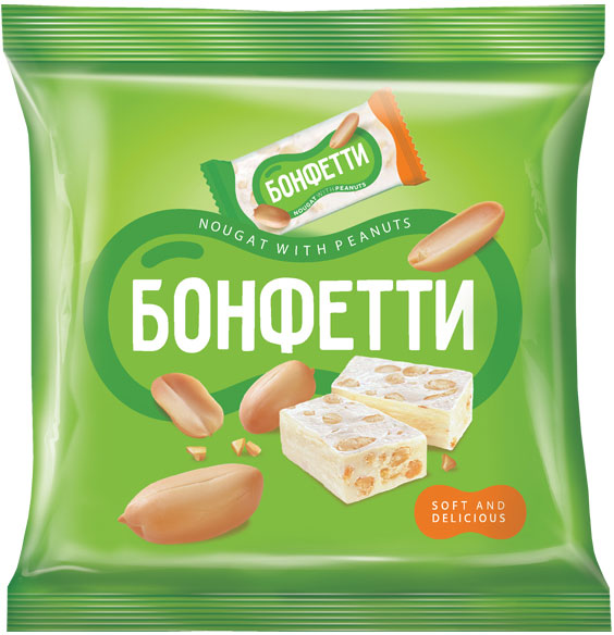 конфеты бонфетти нуга с арахисом