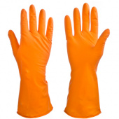перчатки резиновые vetta спец. для уборки оранжевые s