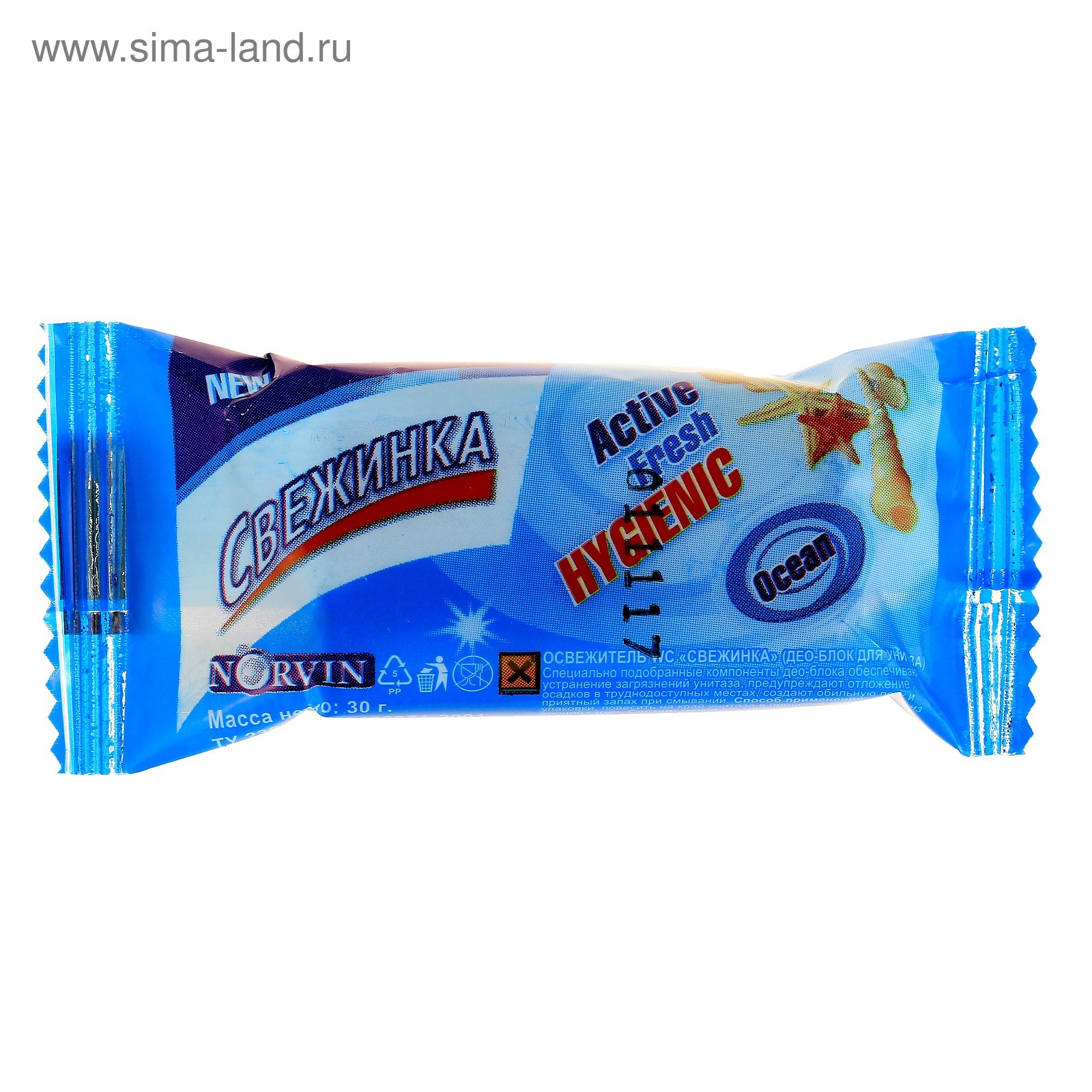 запасной блок для унитаза свежинка море, 30гр