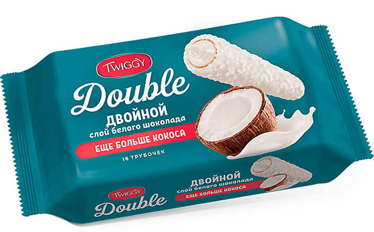 труб.ваф. twiggy double с кокос в бел.шок.185г