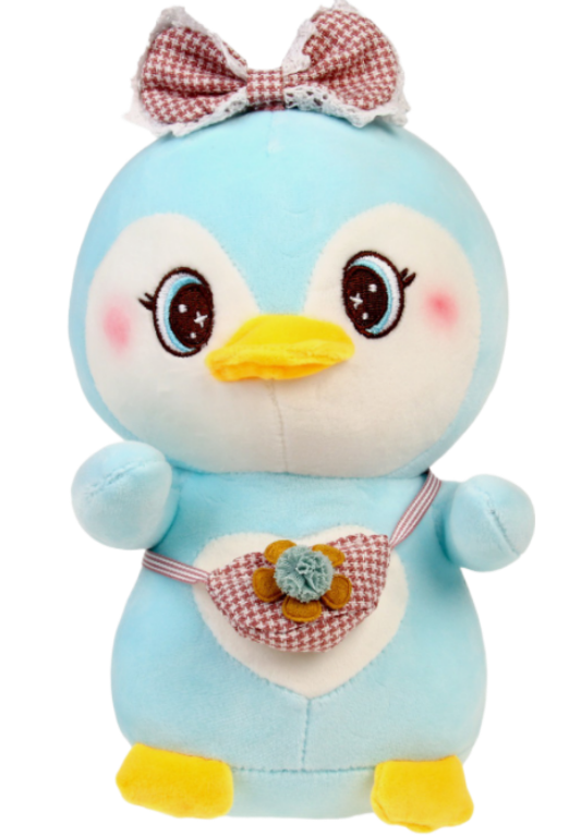 мягкая игрушка пингвин размер 22см, цвет голубой
