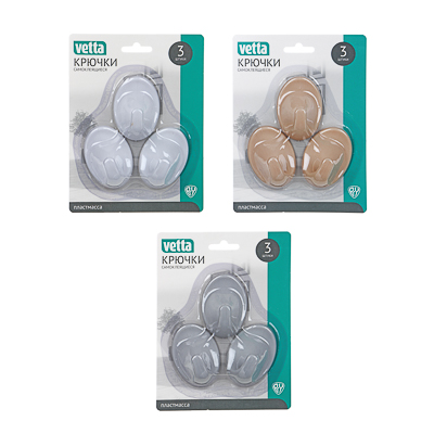 крючки самоклеящиеся на блистере веселый роджер, 3 шт, wf-201-1