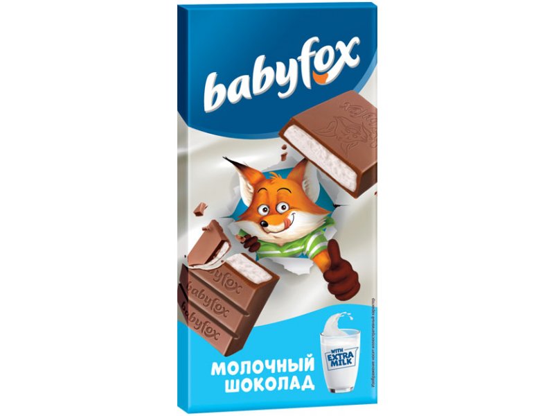 шоколад babyfox плитка тонкая 90г