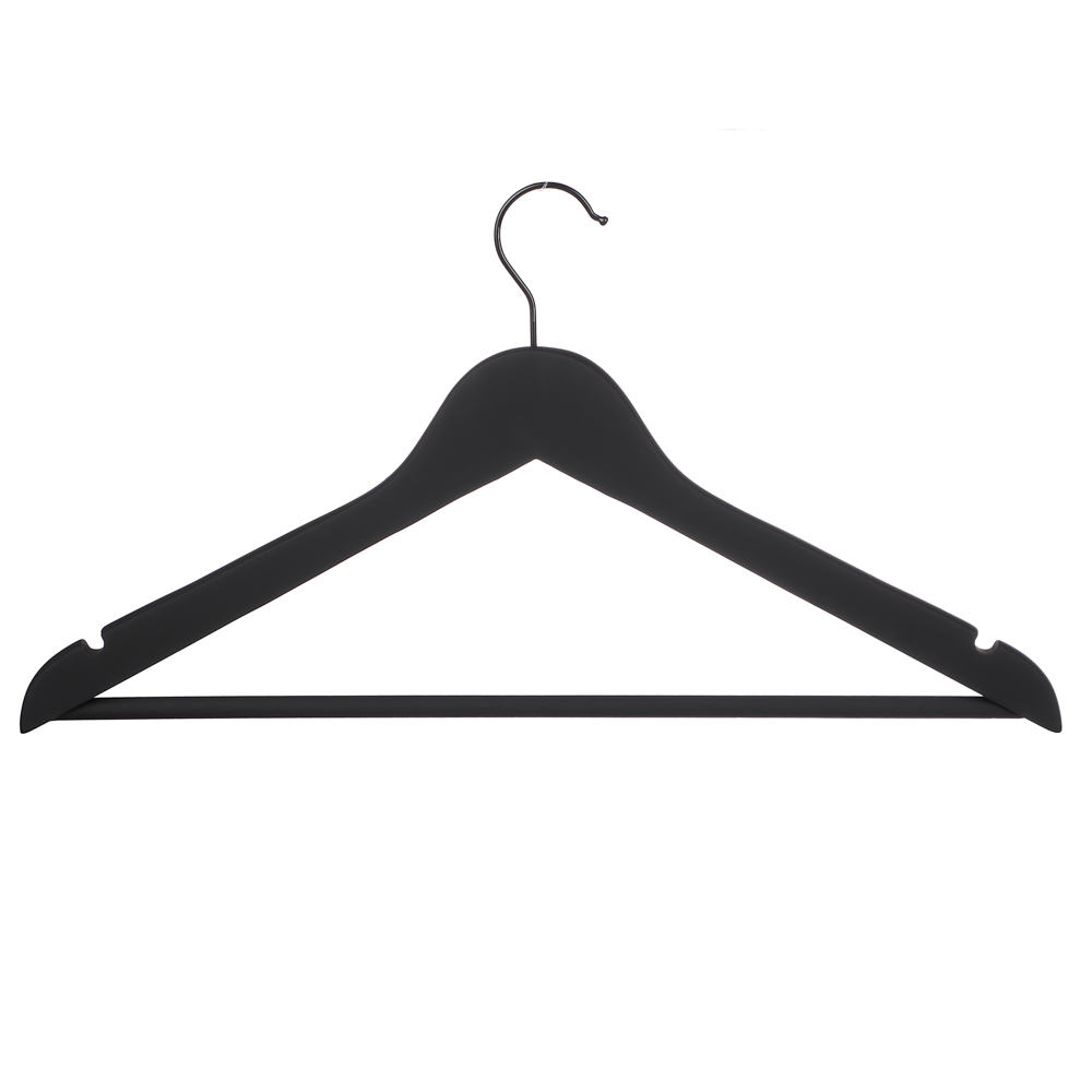 вешалка деревянная vetta софт тач 44.5x23x1.2см черная