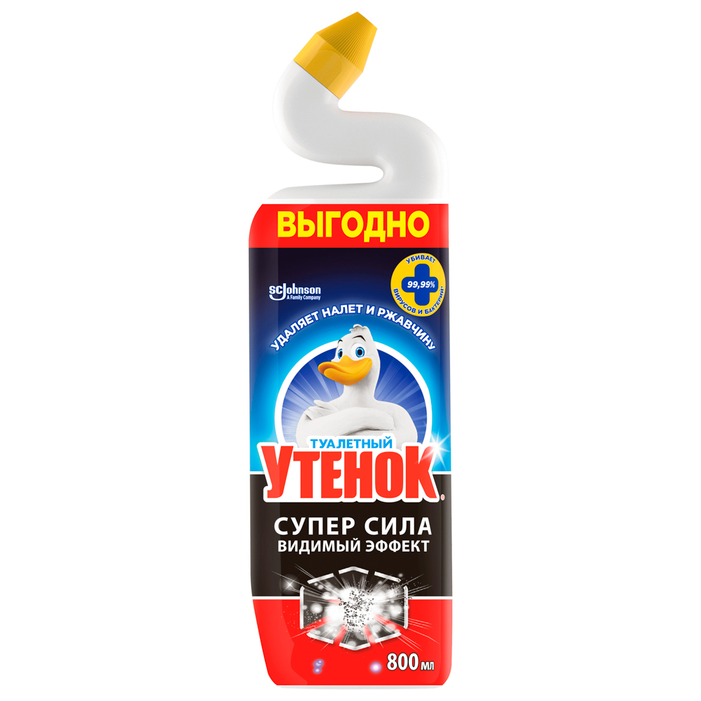 гель для чистки унитаза туалетный утенок видимый эффект 800мл
