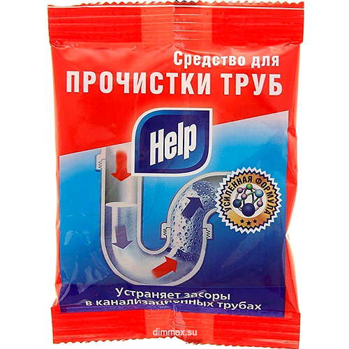 средство для прочистки труб help, саше, 90 г
