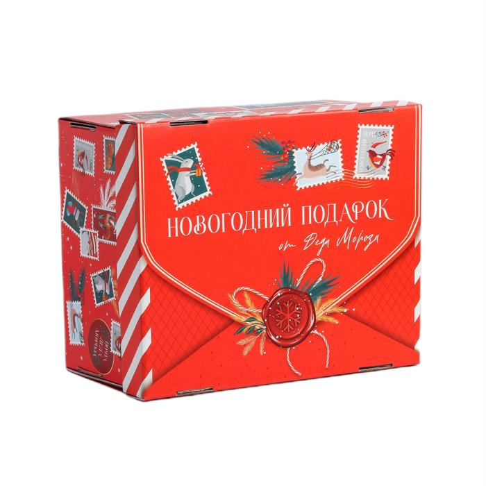 складная коробка новогодний подарок 31,2х25,6х16,1см