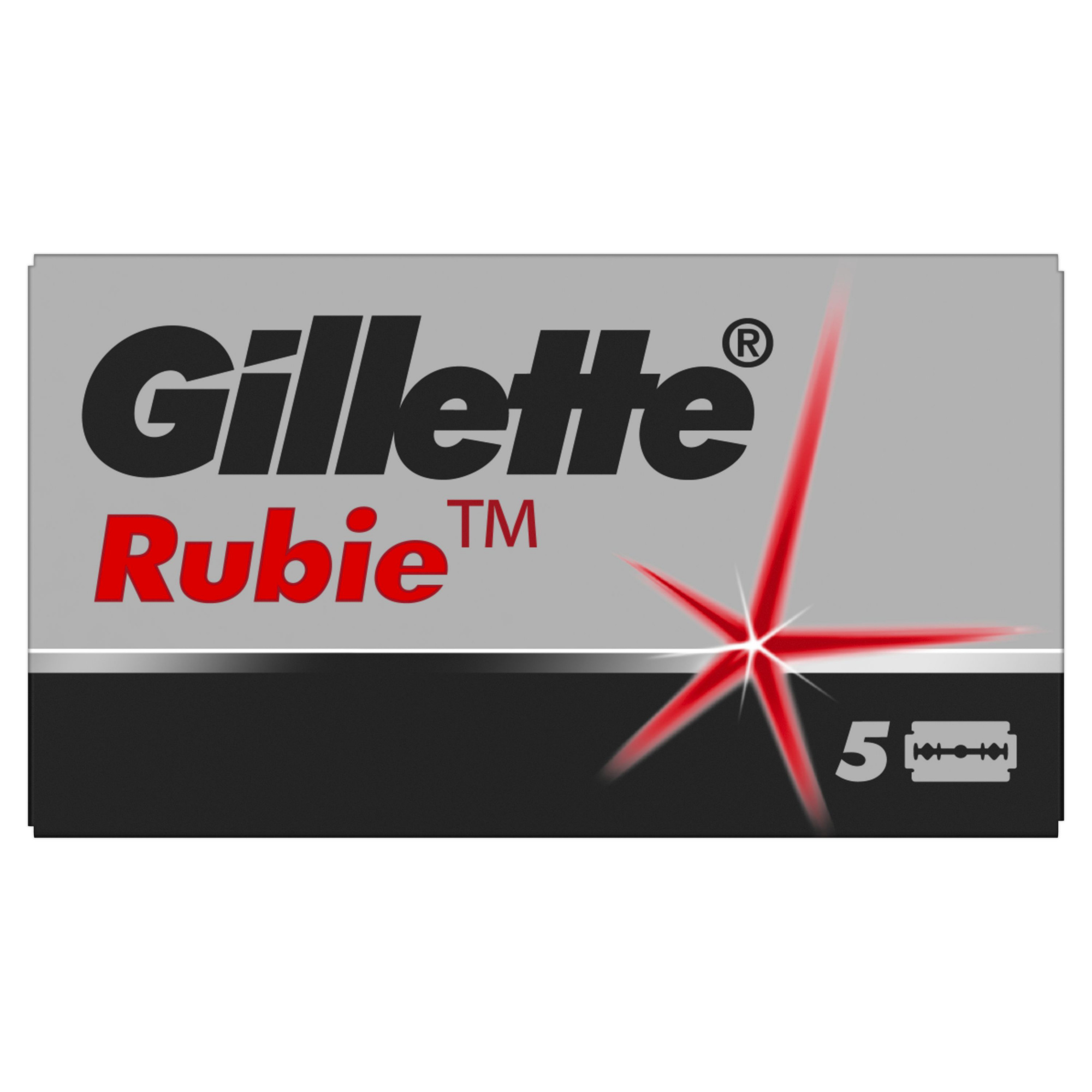 сменные лезвия gillette rubie для безопасных бритв 5шт