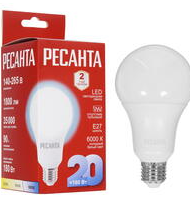 лампа светодиодная ll-r-a80-20w-230-3k-e27 (груша, 20вт, тепл., е27) ресанта