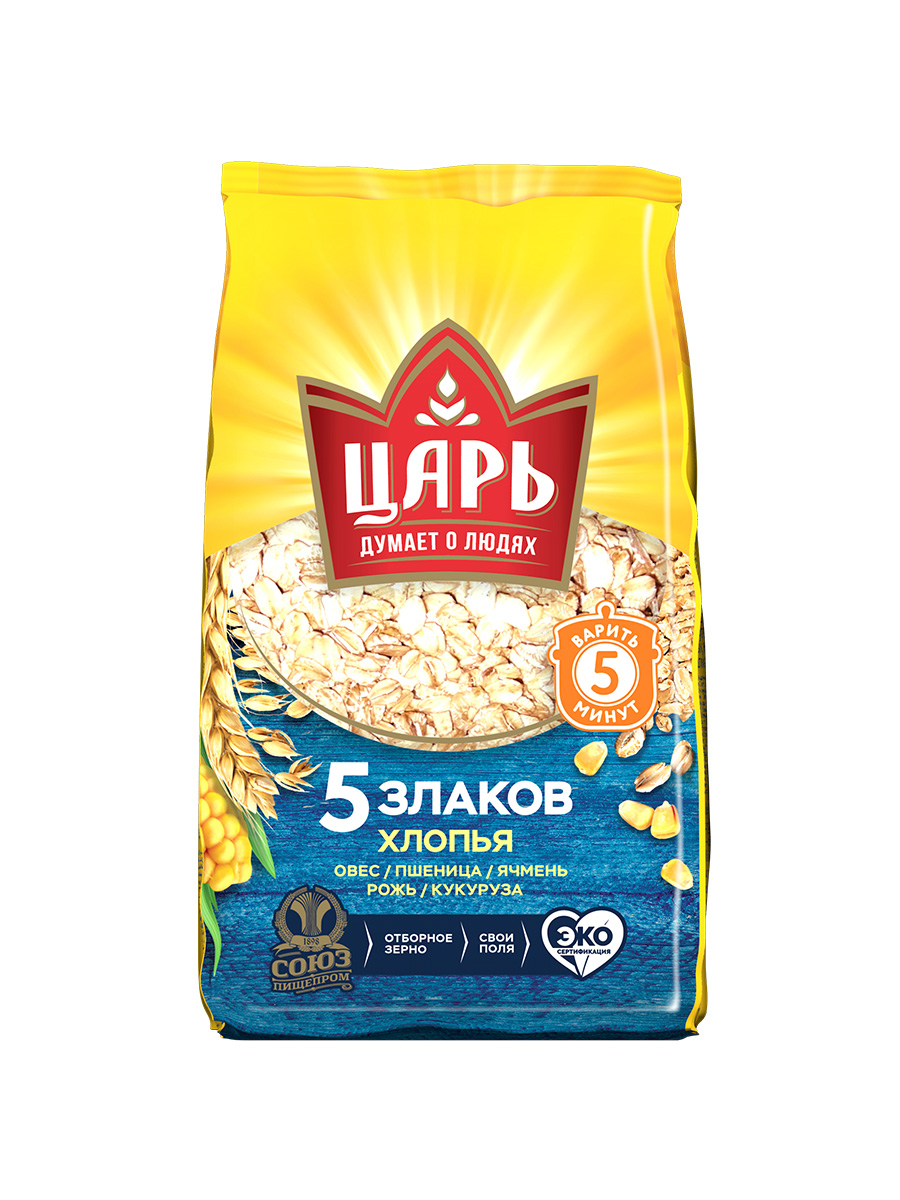хлопья царь из 5-ти злаков 400г