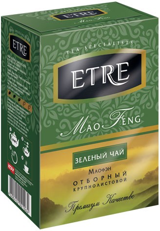 чай зеленый китайский крупнолистовой 100г (картон)