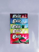 жевательная резинка exit без сахара с арбузом, 10 драже в пачке, 20*20шт*13,5гр.