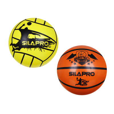 мяч игровой баскетбол волейбол пвх 22см silapro 50гр (+-5%)