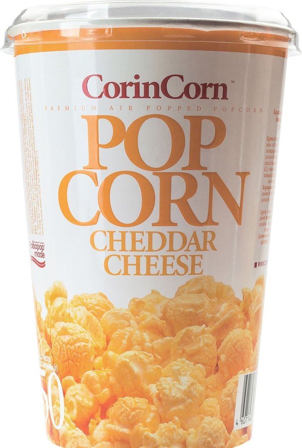 попкорн готовый вкус сыр стакан corin corn 50г