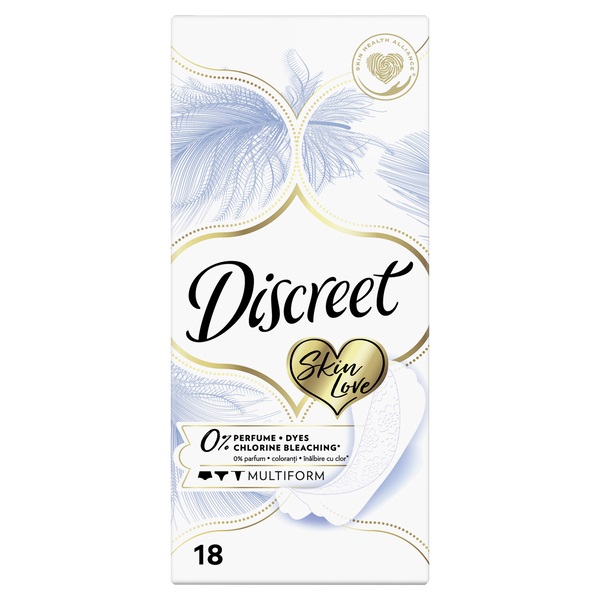discreet женские гигиенические прокладки на каждый день skin love multiform single 18шт