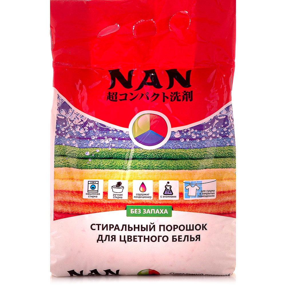 порошок стиральный nan kaori bio для цветного белья 2,4кг