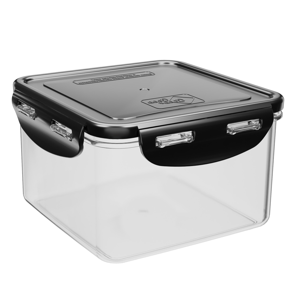 контейнер герметичный для свч с защелками пластик good&good квадратный 1,25л