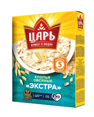 хлопья царь овсяные экстра 400г