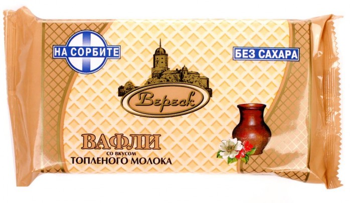 вафли на сорбите топлёное молоко вереск 0,1кг