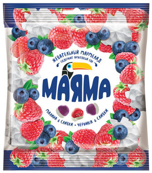 жевательный мармелад маяма с нач.со вк.мал. и черн. сл. 70