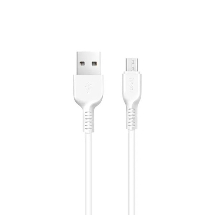 кабель hoco x20, microusb - usb, 2,4 а, 1м, pvc оплетка, белый