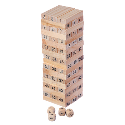 настольная игра "падающая башня", дерево, 5,5х5,5х18,5см