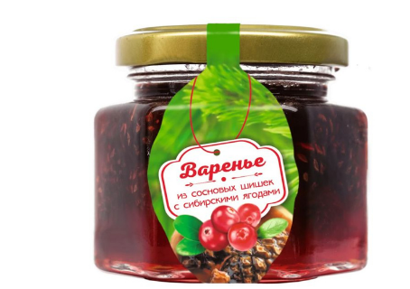 варенье из сосновой шишки с сибирскими ягодами 150г