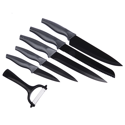 набор ножей кухонных satoshi карбон 6 предметов, в магнитной коробке