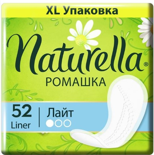 женские гигиенические прокладки на каждый день ромашка лайт 52шт naturella