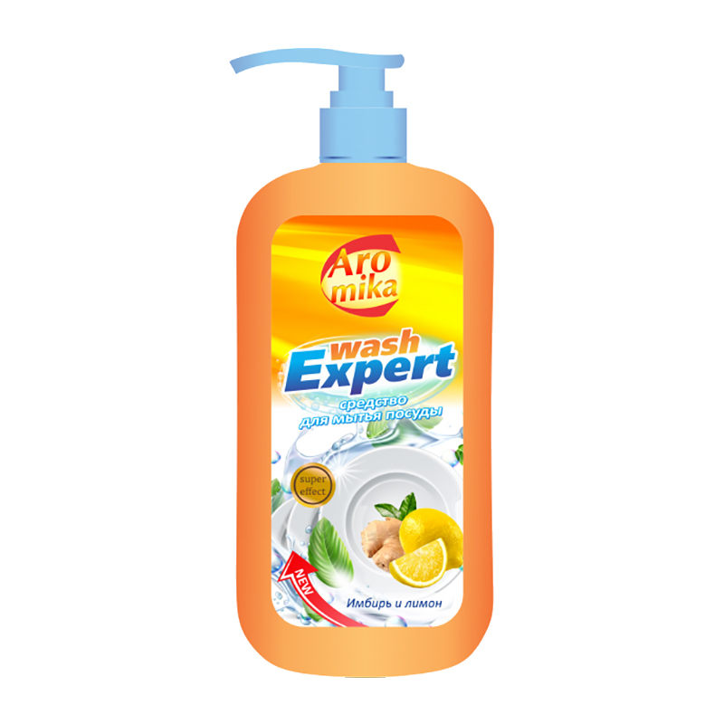 гель д/посуды aromika wash expert имбирь и лимон 1100мл