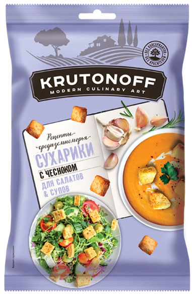 сухарики со вкусом чеснока крутоноф пшен 100г