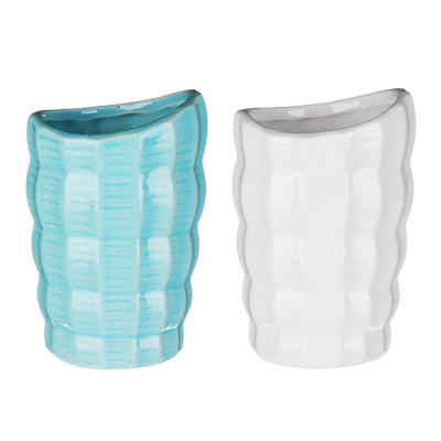 vetta стакан для зубных щеток и пасты "океан", керамика, 2 цвета