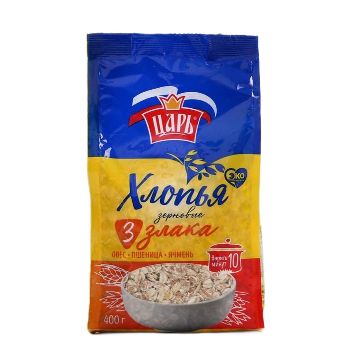 хлопья царь из 3-х злаков 400г