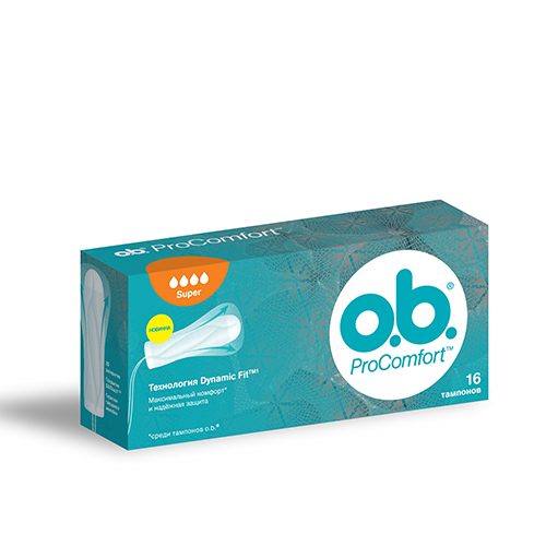 женские гигиенические тампоны o.b. 16шт procomfort super