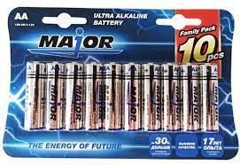 батарейки major ultra alkaine battery aa 10 pcs