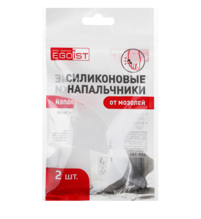 силиконовые напальчники от мозолей, 4шт 2шт d2x3см, 2шт d1,4x3,2см egoist