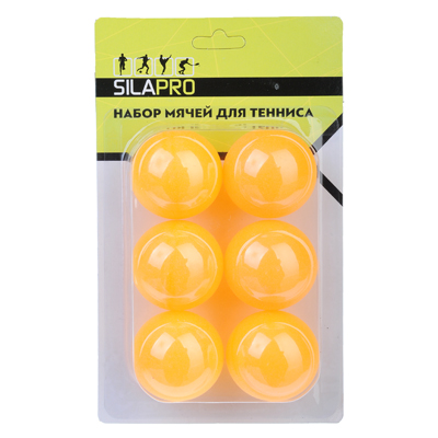 набор мячей для тенниса silapro 6шт, целлулоид