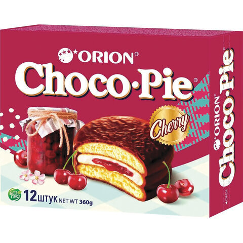 печенье choco pie cherry вишня 30г 12шт