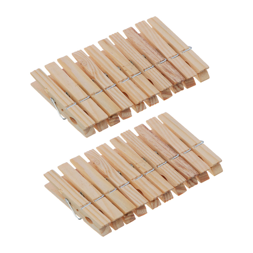 набор прищепок vetta 20шт натуральное дерево