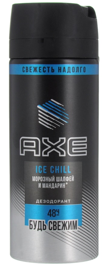 дезодорант-спрей мужской axe мужской айс чилл, 150 мл