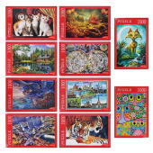 пазлы рыжий кот 1000 деталей, картон, 68,5х48,5см/67х42см, 10 дизайнов, рк1000-7798