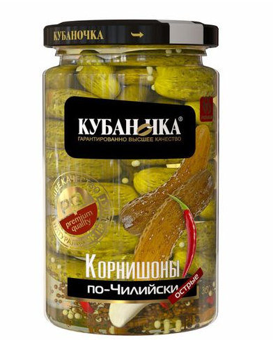 корнишоны марин по-чилийски кубаночка 360г