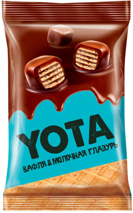 вафля в молочной шоколадной глазури yota 40г