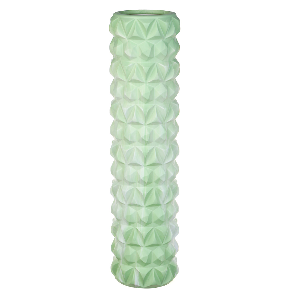 роллер для миофасциального массажа silapro max зелено-белый, 45х11см, eva, pvc