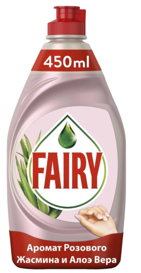 средство для мытья посуды fairy нежные руки розовый жасмин и алоэ вера 450мл