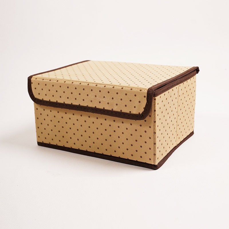 у коробка для хранения горох с крышкой 25x19x13  ткань