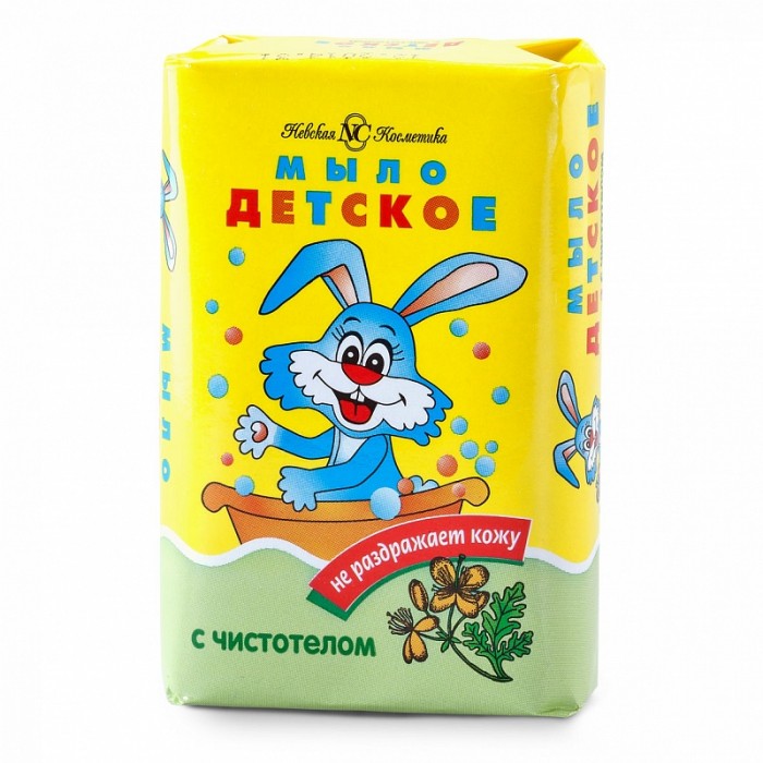 мыло туалетное нк детское с чистотелом, 90 г