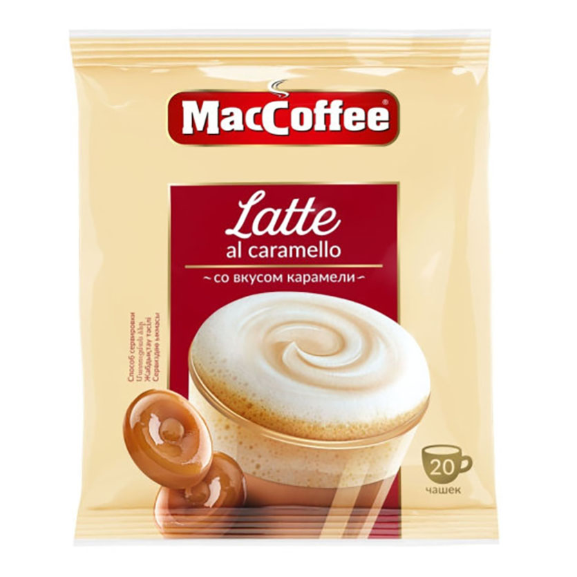 напиток кофейный маккофе cappuccino latte карамель 22г